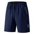 thumbnail image 2 of IAJDKMEK Men's Fitness Sports Beach Shorts - Great for Gym Shorts, Running Shorts, Casual Shorts, and Swimming Shorts for Daily Wear,Dark Blue 2XL, 2 of 8