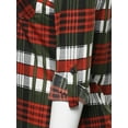 thumbnail image 4 of FashionOutfit Women's Casual Lightweight Roll Up Long Sleeve Plaid Button Down Shirts, 4 of 4