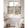 thumbnail image 3 of Cute Cat Sheer Curtains 45 Inch Length 2 Panels for Living Room, Burnt Orange Beige Vintage Animal Voile Kitchen Curtain Set, Luxury Privacy Drapes Window Treatment for Bedroom, 3 of 7