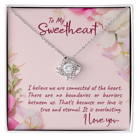To My Girlfriend I Believe Infinity Knot Necklace Message Card
