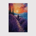 thumbnail image 2 of Lavender Flower Canvas Wall Art 8x12 inches - French Elegant Botanical Lavender Flower Watercolor Wall Art for Interior, 2 of 5