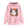 thumbnail image 4 of Craaazy Halloween Sweatshirt For Women Long Sleeve Hooded Tops With Pocket Halloween Printed Casual Loose Sweatshirt Gifts For Women, 4 of 4