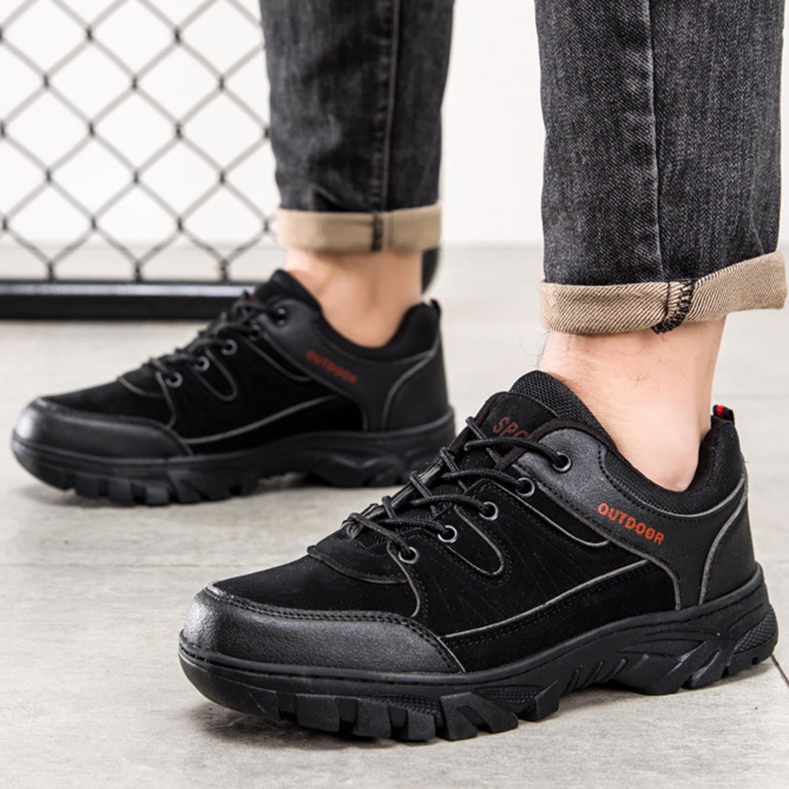 Mens Plus Size Hiking Shoes Spring Summer New Arrival Outdoor Round Toe Comfortable Non-Slip Casual Sneakers for Daily Walking