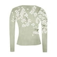 thumbnail image 4 of Ailaofu Long Sleeve Tops for Women Round Neck Floral Blouse Layering Fitted Going Out Top, 4 of 6