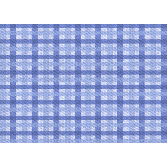 Ahgly Company Indoor Rectangle Patterned Jeans Blue Area Rugs, 8' x 12'