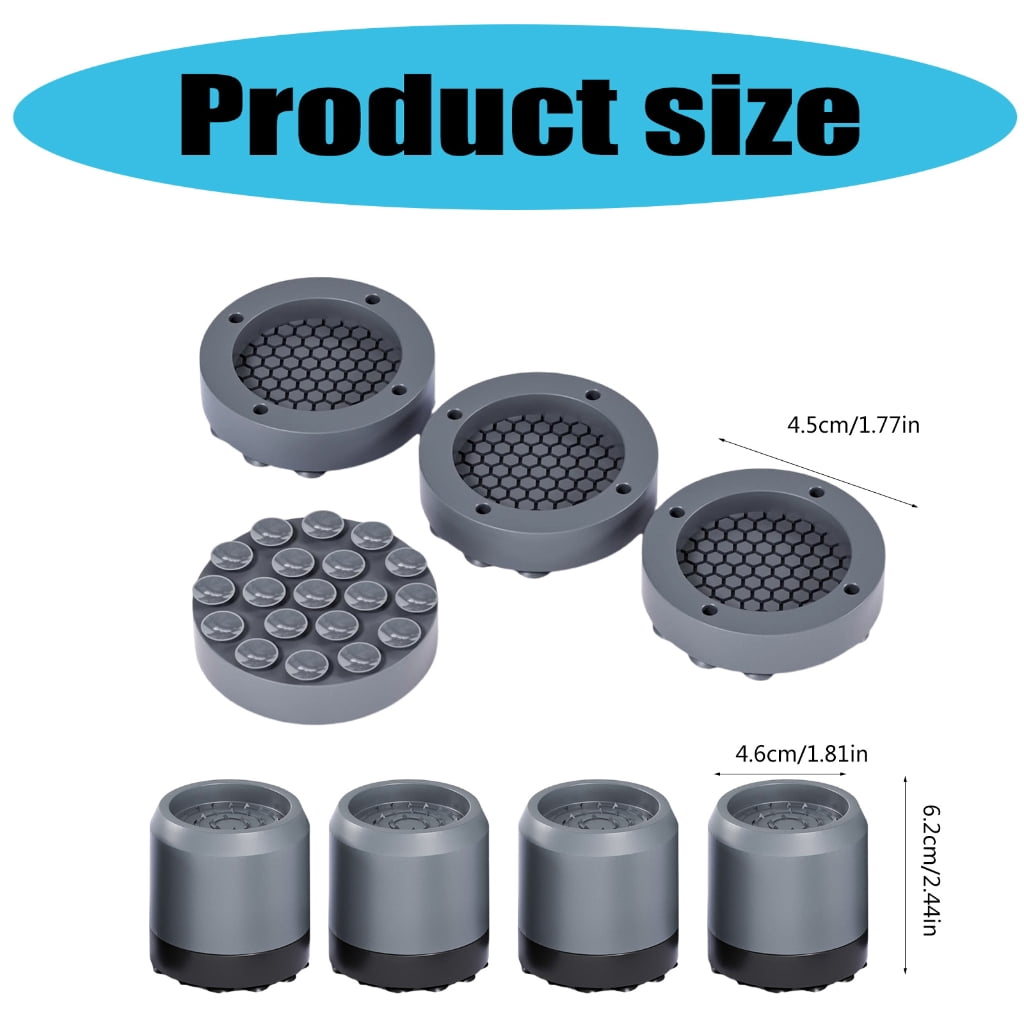 Pack of 8 Shock Absorbent Feet Perfect for Washing Machine and Fridge Stability