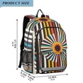 thumbnail image 2 of FORMRS Unisex School Backpack 17" Student Travel Bag with Laptop Compartment, Geometric Stripes, 2 of 7