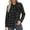 Black and gray checkered, variant on OALUXE Plaid Shirts for Women Roll Up Long Sleeve Casual Button Down Blouses Tops with Pockets