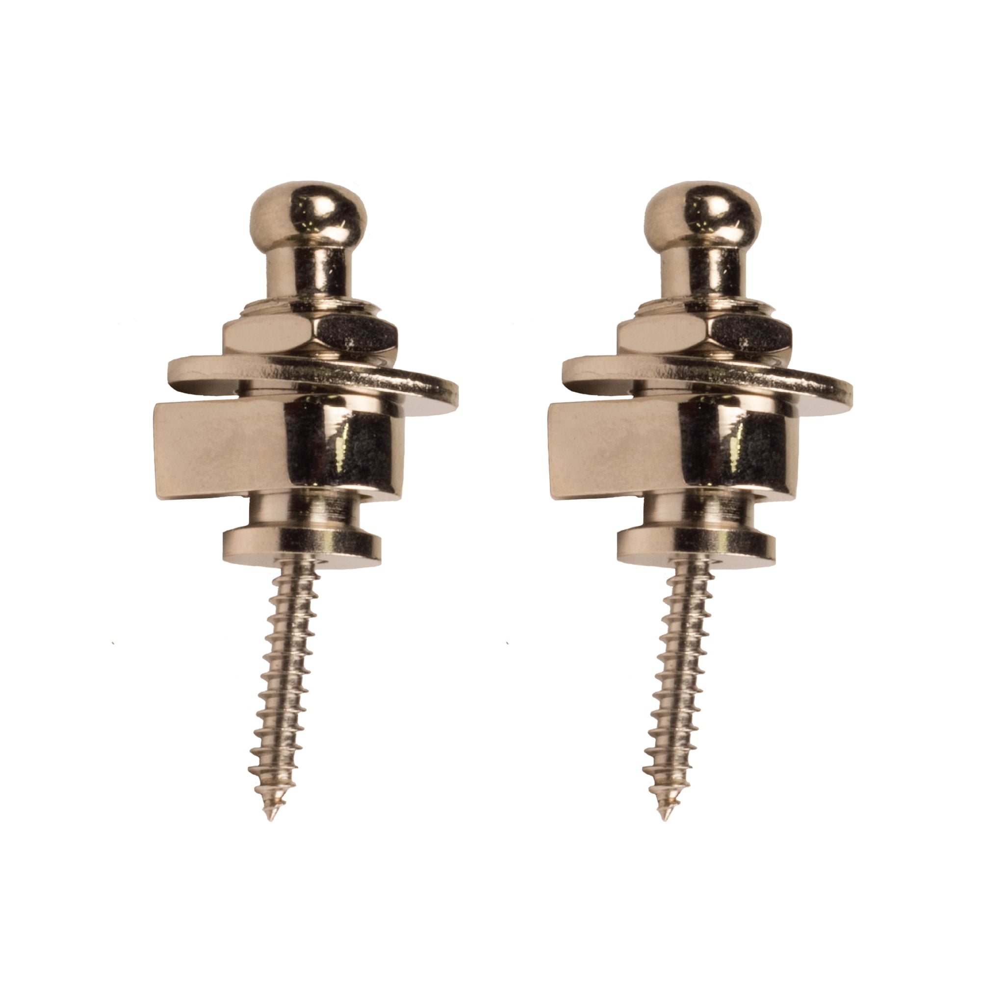 Seismic Audio 2 Pack of Chrome Horseshoe Style Strap Locks for electric guitars - SAGA54-2Pack