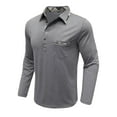 thumbnail image 7 of NOLDARES Mens Knit Polo Shirts Casual Long Sleeve Classic Polo Shirts Button Up Golf Shirts(Light Gray,XXL), 7 of 7
