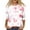 Pink, variant on Iaqnaocc Valentines Shirts for Women 3/4 Sleeve Plus Size Funny Love Heart Print Tunic Tops Fashion Fall Spring Crew Neck Graphic Tee White 2XL