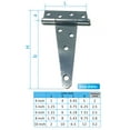 thumbnail image 4 of 12PACK 5"X2.5mm T Hinge, Heavy Duty Hinge ,GATE Hinge, Fence Hinge ZINC Plated, The Price for 12PCS, W/O Screws 8006-5inch, 4 of 6