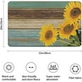 thumbnail image 5 of Sunflower Bathroom Rugs Teal Bath Mat Wood Grain Non-Slip Water Absorbent Bath Rug Soft Microfiber Floor Mats for Bathroom Tub and Shower Room 20x32 inch, 5 of 5