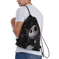 thumbnail image 3 of Bolsa con cordón clásica de Pesadilla antes de Navidad, plegable, para deportes, fitness, unisex, para viajes y deportes de playa, tamaño mediano, 3 of 8