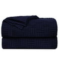 thumbnail image 1 of Unique Bargains 100% Cotton Cross Cable Knit Throw Blanket For Sofa Couch Bed Home Bedding,, 1 of 10