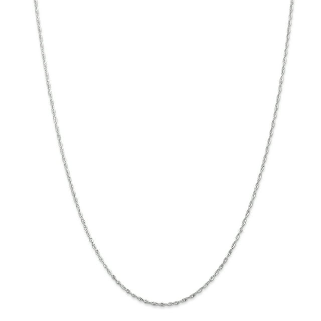 Leslie's 10K White Gold 2.5mm Diamond-Cut Lightweight Rope Chain (Weight: 7.72 Grams, Length: 24 Inches)