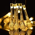 thumbnail image 1 of Guirnalda de luces solares, 7 m, 50 luces LED para exteriores, 8 modos, impermeable, con gotas de agua, guirnalda de luces solares para jardín, patio, fiestas (blanco cálido) esquí esquí Gafas de esquí, 1 of 5