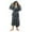 Dark Grey Hooded, variant on U2SKIIN Mens Hooded Robe, Plush Soft Warm Mid Length Fleece Bathrobe for Men (Dark Grey Hooded,L-XL)