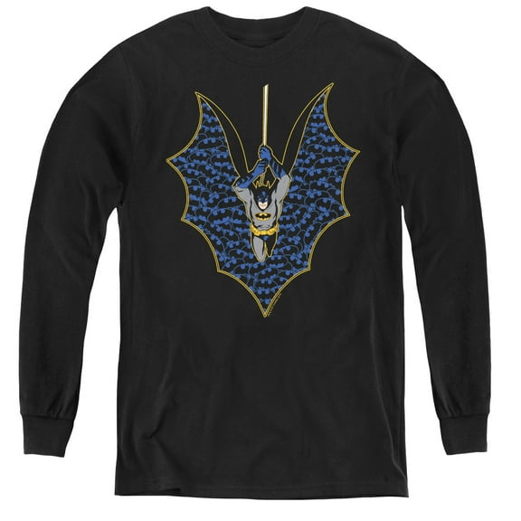 Batman - Bat Fill - Youth Long Sleeve Shirt - Small