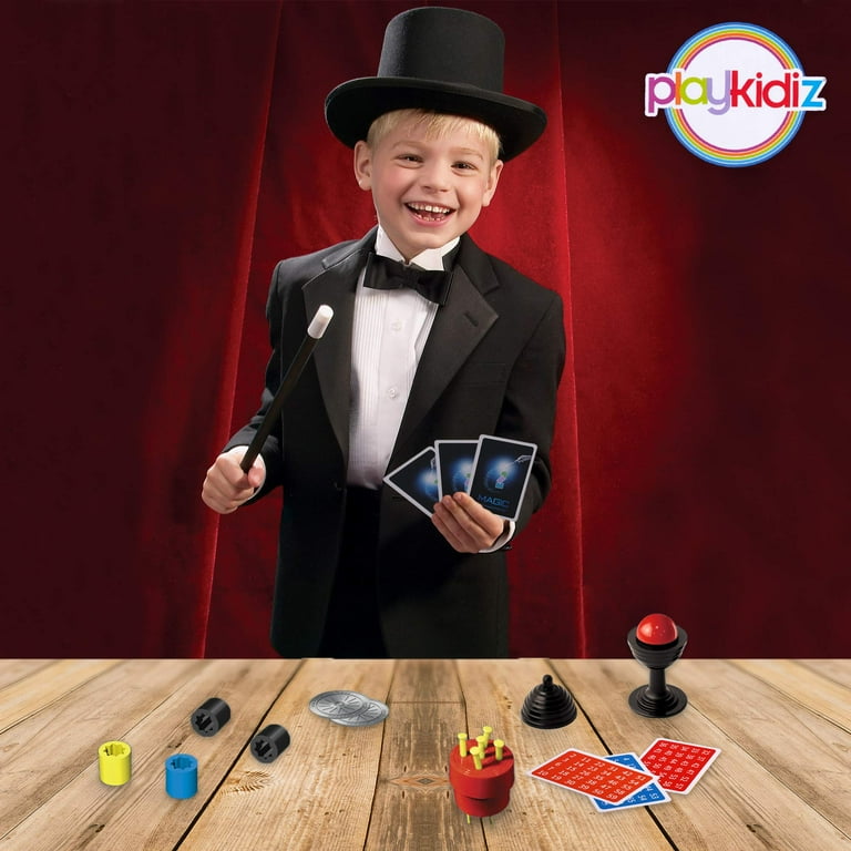 Playkidz Magic Trick for Kids Set 2- Magic Set with Over 35 Tricks Made  Simple, Magician Pretend Play Set with Wand & More Magic Tricks - Easy to