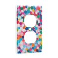 thumbnail image 2 of Yayeee Duplex Wall Plate 1-Gang 4.5"x2.7" Home Receptacle Light Switch Decorative Outlet Cover, Blue Colorful Circles, 2 of 7