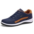 thumbnail image 6 of Men's Waterproof Leather Casual Sneakers, Lace-Up Comfortable Walking Shoes with Non-Slip Rubber Outsole, Lightweight Durable Footwear for Daily Wear and Outdoor Activities, 6 of 10