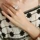 thumbnail image 3 of Anillo Exquisito: Ligera sensación de alta gama con cristal esmaltado a mano de Zibo - ¡Perfecto para ocasiones elegantes!", 3 of 4