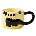thumbnail image 1 of Stackable Ceramic Cat Coffee Mugs Set With Spoon Cartoon Design Novel For Women And Cat Lovers, 1 of 4