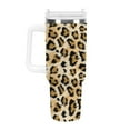 thumbnail image 3 of Leopard Tiger Print 40 Oz Tumbler with Handle and Straw Lid, Stainless Steel Insulated Travel Coffee Mug, Vacuum Insulated Water Bottle for Home, Office, Car, Keep Hot/Cold for Hours, 3 of 8