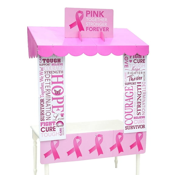 Fun Express Breast Cancer Awareness Cardboard Tabletop Hut Decorations– 5 Sheets - 57" x 42"