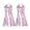 A003- Pink, variant on Shoe Charm Accessories, Red Plaid Ribbon Bow Shoe Decorations, White Lace Trim Long Tassel Shoe Clips, Pearl Embellished Western Boot Hanging Ornaments, 7X3 Inch 1 Pair Red