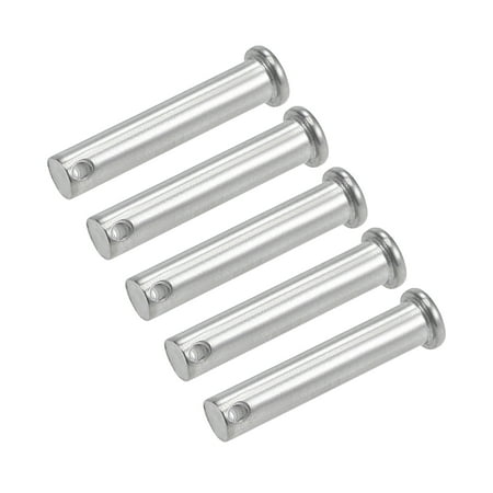 

Single Hole Clevis Pins - 10mm x 50mm Flat Head 304 Stainless Steel Link Hinge Pin 5 Pcs