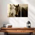 thumbnail image 2 of Elephant Stock Sepia Horses Wall Art - Horizontal Multi Panel Canvas - Living Room Wall Decor - Animal Multi Panel - Black And Gray Decor - 23" x 14", 2 of 4