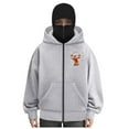 thumbnail image 5 of Towmus Balaclava Hoodie for Women Double Hooded Full Zip Christmas Sweatshirts with Built-In Eye Mask, 5 of 5
