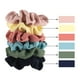 thumbnail image 2 of 6 piezas de coleteros elásticos de tela de colores sólidos, buenos para niñas y mujeres, decoración sencilla de cola de caballo, moño y peinado de competición de baile., 2 of 5