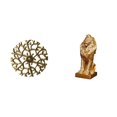 thumbnail image 1 of Escultura de león para colgar en la pared, de metal, para decoración de pared, figura de león, estatua, estante, escritorio, oficina, decoración del h, 1 of 8