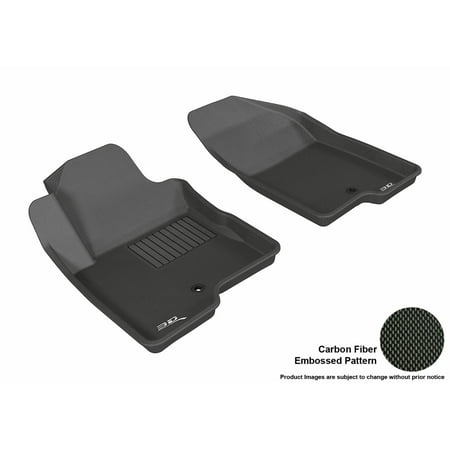 Weather Center Compass - 3D MAXpider 2014-2017 Jeep Compass Front Row All Weather Floor Liners in Black with Carbon Fiber Look