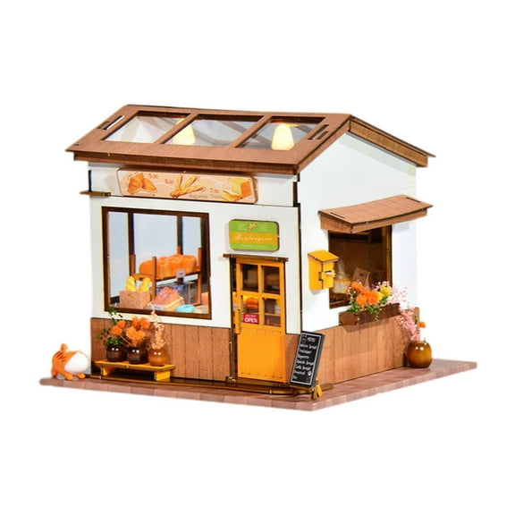 guohui DIY Miniature Dollhouse Kits Unique 3D Puzzle for Family Teens Holiday Gifts