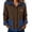 Brown-1, variant on Fleece Shacket for Women Lapel Button Down Denim Patchwork Shirt Jackets