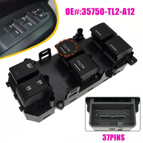 35750-TL2-A12 Master Power Window Door Switch Front Left For Acura TSX 2009-2014