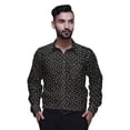 thumbnail image 1 of BESTMAN Long Sleeve Formal Shirt For Men Printed Button Down Cotton Men Shirts, 1 of 5