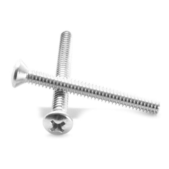 #8-32 x 1 1/4" (FT) Coarse Thread Machine Screw Phillips Oval Head Stainless Steel 18-8 Pk 50