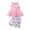 Z04-Red, variant on LRen Girls Spring Outfits 2 Piece Cute Bowknot Print Sleeveless Top Dress and Shorts Set Kids Summer Outfits