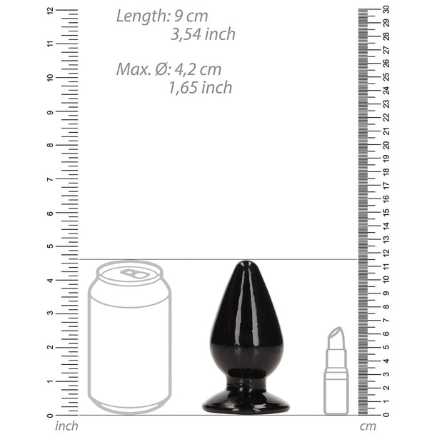 RealRock Crystal Silicone Clear 4.5 in. Anal Plug, Black - Walmart Business  Supplies