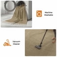 thumbnail image 5 of Brown Farmhouse Washable Area Rug 3'x5', Vintage Country Monochrome Textured Woven Cotton Tassels Kitchen Rugs, Non Slip Indoor Door Mat Throw Carpet for Entryway Living Room Nursery Laundry Room, 5 of 9