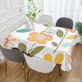 thumbnail image 2 of Yayeee Tablecloths 60" x 60" Rectangle Wrinkle Resistant Party Table Cover, Orange Retro Flower, 2 of 8