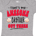 thumbnail image 4 of Inktastic That's My Awesome Brother out There with Baseballs Boys or Girls Baby Bodysuit, 4 of 5