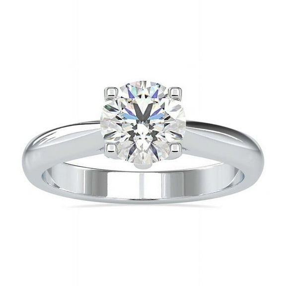 2.00 Ct Round Cut Solitaire Moissanite (D/VVS1) Latest Design Ring For Wedding Solid 14K White Gold Size 7 by Diamond-Capitals