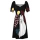 thumbnail image 5 of Happy Spitz Dog & Sakura - Estilo artístico de corte de papel Kirie japonés (negro) Vestido de manga corta vestido de verano para mujer 2025, 5 of 7