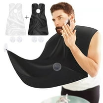 Beard Bib for Shaving, Beard Apron, Waterproof Shaving Cloth Kit Non-Stick Beard Cape, Beard Trimming Bib with Strong Suction Cup, A Gift for All Men
